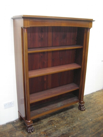 Biedermeier Style Mahogany Open Bookcase