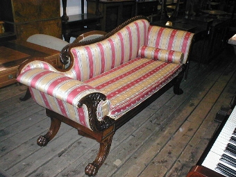 Regency Carved Mahogany Sofa 