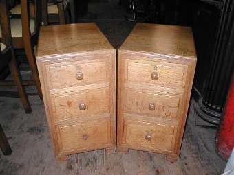 Pair of Heal's Oak Bedside Cabinets