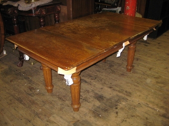 Antique Oak Quarter Size Snooker Table