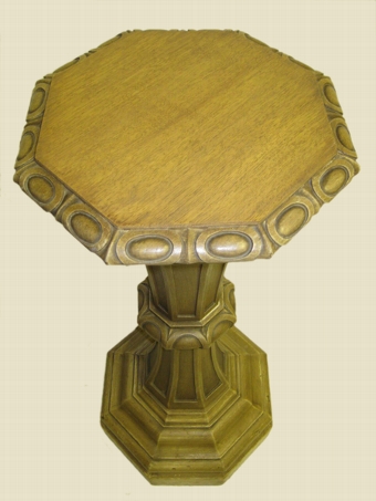 Antique Neo Classical Style Bleached Oak Pedestal