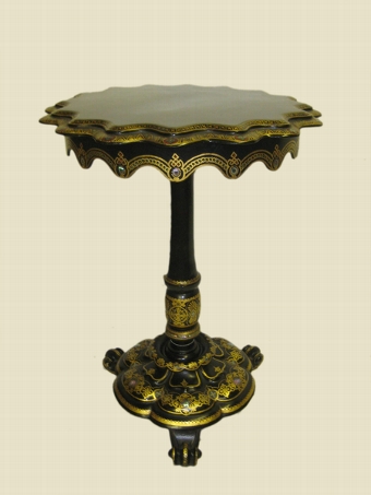 Antique Snap Top Papier Mache Table