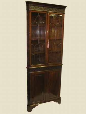 George III Style Mahogany Corner Cabinet