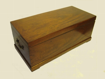 Rare Solid Mahogany Travelling Trunk
