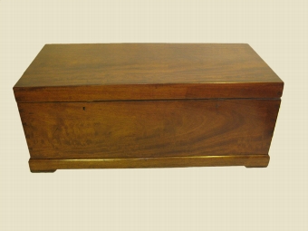 Antique Rare Solid Mahogany Travelling Trunk