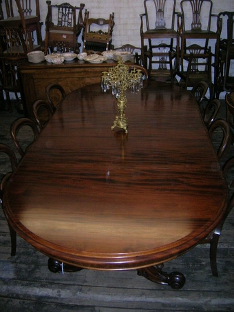 Victorian Mahogany Wind Out Dining Table