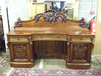 Victorian Spanish Mahogany Carved Sideboard