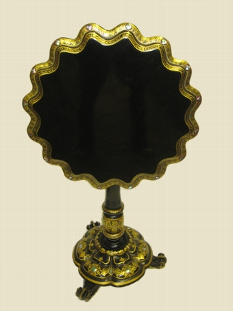 Antique Snap Top Papier Mache Table