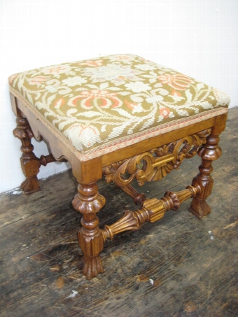 Antique Pair of Victorian Renaissance Style Stools