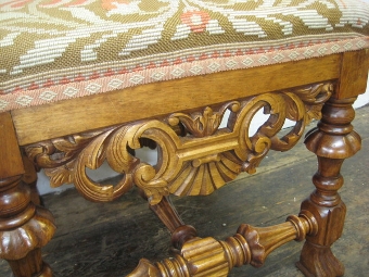 Antique Pair of Victorian Renaissance Style Stools