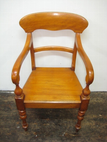 Antique Victorian Polished Birch Edinburgh Chair