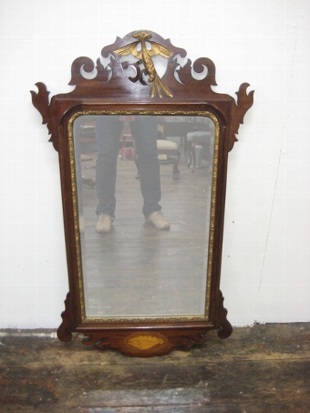 Antique Chippendale Style Mahogany Wall Mirror