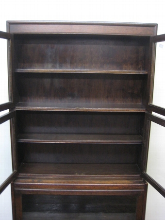 Antique Globe Wernicke Style Oak Sectional/Stacker Bookcase