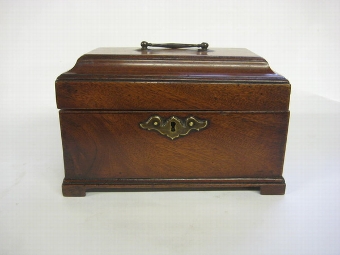 Antique George III Mahogany Tea Caddy