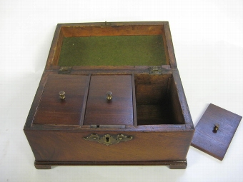 Antique George III Mahogany Tea Caddy