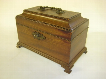 George III Mahogany Tea Caddy