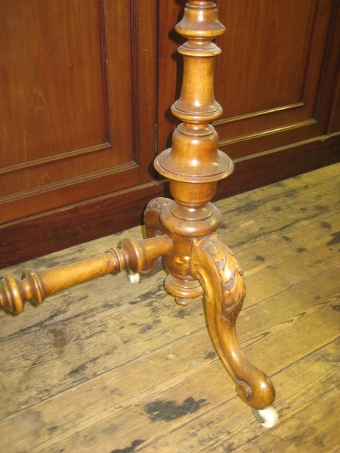 Antique Mid Victorian Burr Walnut Ladies Desk