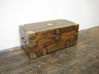 Neat Sized Victorian Camphor Wood Travelling Trunk
