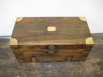 Antique Neat Sized Victorian Camphor Wood Travelling Trunk