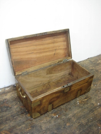 Antique Neat Sized Victorian Camphor Wood Travelling Trunk