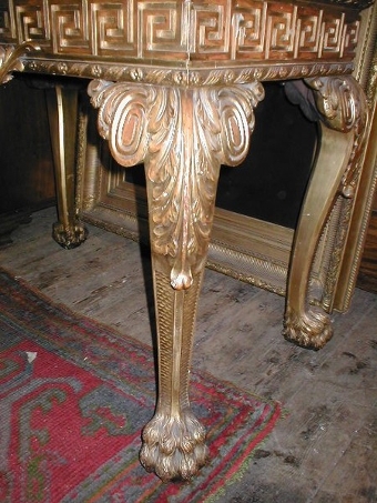 Antique Carved Giltwood Side Table