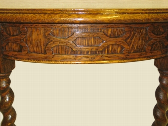Antique Jacobean Style Demi Lune Side Table