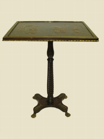 Antique Rare Regency Japanned Occasional Table