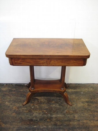 Antique Regency Mahogany Card Table