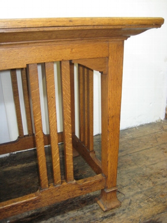 Antique Art Nouveau Oak Side Table