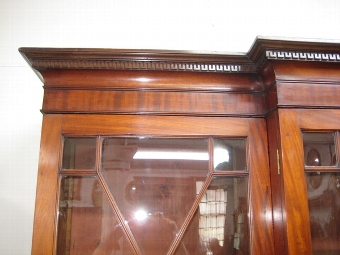 Antique George III Mahogany 4 Door Breakfront Bookcase