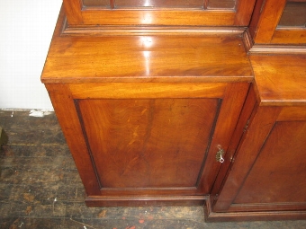 Antique George III Mahogany 4 Door Breakfront Bookcase