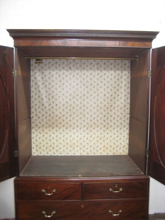 Antique George III Mahogany Linen Press