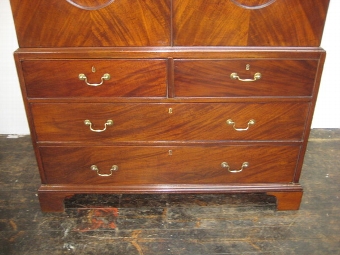 Antique George III Mahogany Linen Press