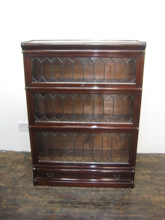 Antique Globe Wernicke 3 Tier Sectional Bookcase