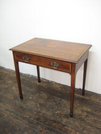 George III Mahogany and Inlaid Side Table