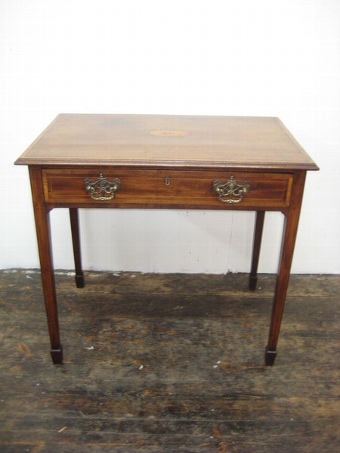 Antique George III Mahogany and Inlaid Side Table