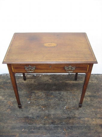 Antique George III Mahogany and Inlaid Side Table