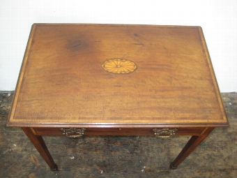 Antique George III Mahogany and Inlaid Side Table