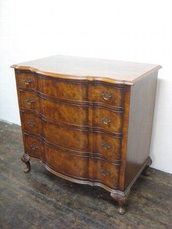George I Style Walnut Block Front Chest of Drawers