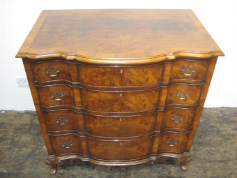 Antique George I Style Walnut Block Front Chest of Drawers