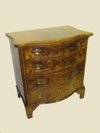 George I Style Serpentine Walnut Chest of Drawers