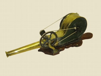 Antique Victorian Cannon Shaped Fireside Bellows