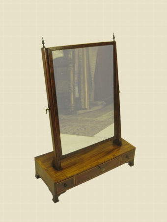 George III Mahogany Inlaid Dressing Mirror