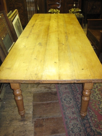Antique Scottish Victorian Pine Kitchen Table