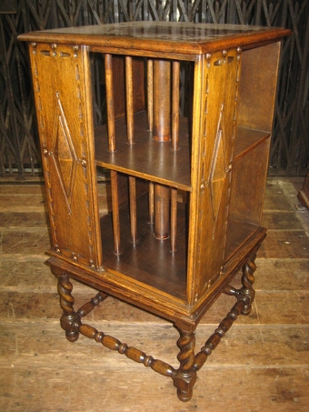 Jacobean Style Revolving Bookcase