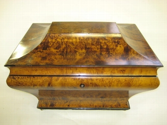 Antique Unusual and Stylish Mulberry Sarcophagus Casket