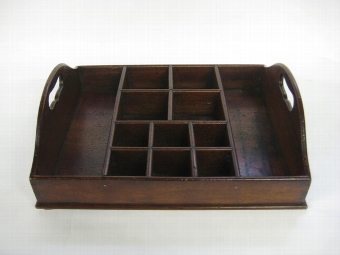 Antique Mid Victorian Mahogany Butlers Tidy