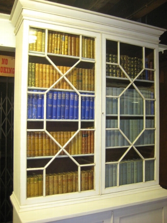 Antique Georgian Style Painted Bookcase