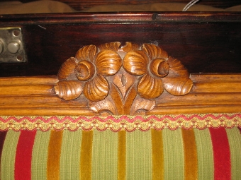 Antique French Victorian Walnut Settee