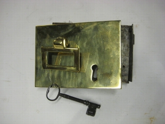Antique Large Brass and Steel Lock